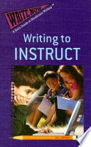 Writing to Instruct cover
