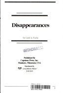 Disappearances cover